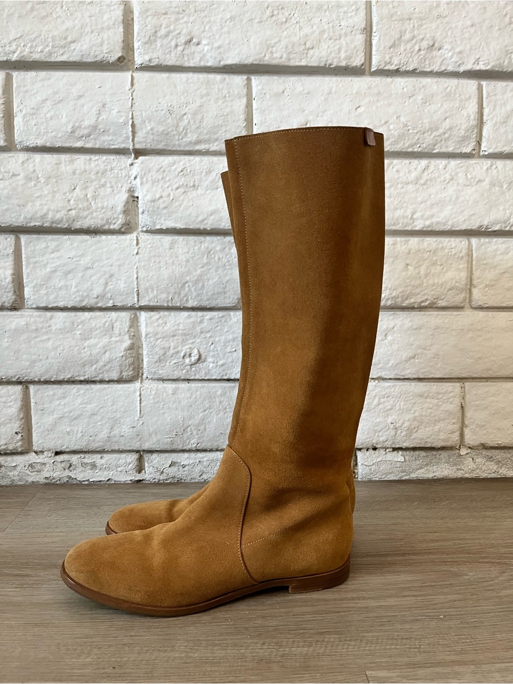 Sergio Rossi Chestnut Tan Suede Boot 38.5 - Picture 2 of 10